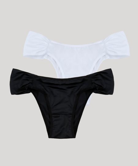 Kit-de-2-Calcinhas-Biquini-Microfibra-com-Franzido-Multicor-Kit-de-2-Calcinhas-Biquini-Microfibra-com-Franzido-Multicor_1