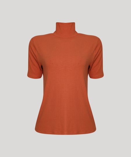 Blusa-Feminina-Canelada-Manga-Curta-Gola-Alta-Cobre-Blusa-Feminina-Canelada-Manga-Curta-Gola-Alta-Cobre_1