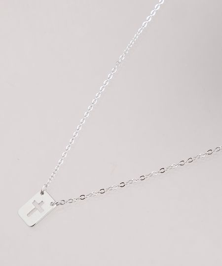 Colar-Feminino-Escapulario-com-Pingentes-de-Cruz-Prateado-Colar-Feminino-Escapulario-com-Pingentes-de-Cruz-Prateado_1