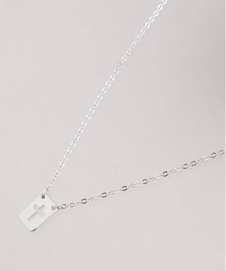 Colar-Feminino-Escapulario-com-Pingentes-de-Cruz-Prateado-Colar-Feminino-Escapulario-com-Pingentes-de-Cruz-Prateado_1