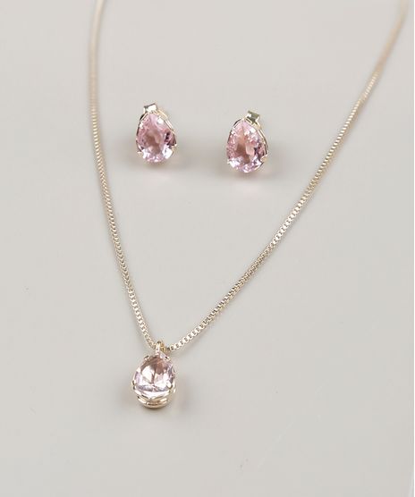 Kit-de-Brinco---Colar-Femininos-Folheados-com-Pedra-Zirconia-Dourado-Kit-de-Brinco---Colar-Femininos-Folheados-com-Pedra-Zirconia-Dourado_2