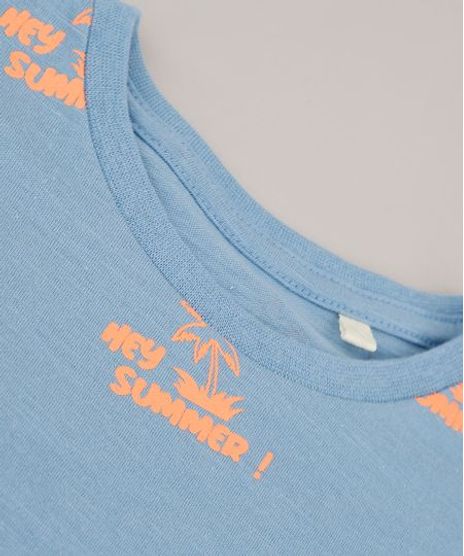Camiseta-Infantil--Hey-Summer---Neon-Manga-Curta-Azul-Camiseta-Infantil--Hey-Summer---Neon-Manga-Curta-Azul_3