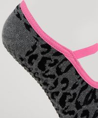 Meia-Feminina-Sapatilha-Estampada-Animal-Print-de-Onca-Preta-9954851-Preto_3