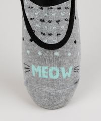 Meia-Feminina-Sapatilha-Estampada-de-Poa-Cinza-Mescla-9954853-Cinza_Mescla_3