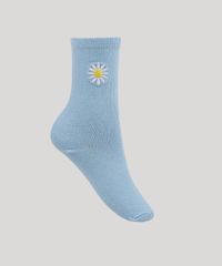 Meia-Feminina-Cano-Alto-com-Bordado-de-Girassol--Azul-Claro-9954795-Azul_Claro_2