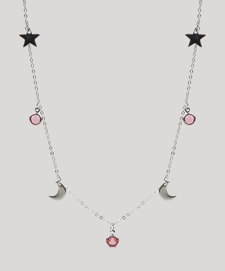 Colar-Feminino-com-Pingentes-de-Lua-Prateado-9943781-Prateado_1