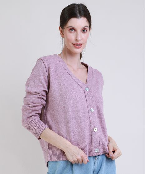 Cardigan-de-Trico-Feminino-Mindset--Lilas-Cardigan-de-Trico-Feminino-Mindset--Lilas_1