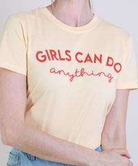 T-Shirt-Feminina-Mindset--Girls-Can-Do-Anything--Manga-Curta-Decote-Redondo-Amarela-Claro-T-Shirt-Feminina-Mindset--Girls-Can-Do-Anything--Manga-Curta-Decote-Redondo-Amarela-Claro_4