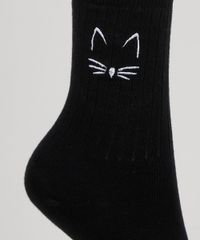 Meia-Feminina-Cano-Alto-com-Bordado-de-Gatinho--Preta-Meia-Feminina-Cano-Alto-com-Bordado-de-Gatinho--Preta_3