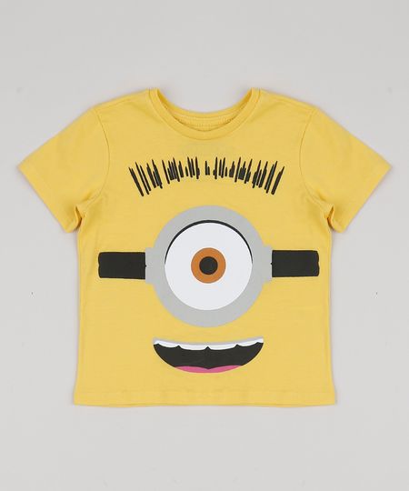 Camiseta-Infantil-Minions-Manga-Curta-Amarela-Camiseta-Infantil-Minions-Manga-Curta-Amarela_1