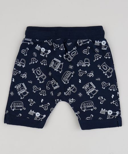 Bermuda-de-Moletom-Infantil-Estampada-de-Carrinhos-Azul-Marinho-Bermuda-de-Moletom-Infantil-Estampada-de-Carrinhos-Azul-Marinho_2