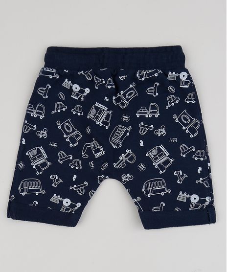Bermuda-de-Moletom-Infantil-Estampada-de-Carrinhos-Azul-Marinho-Bermuda-de-Moletom-Infantil-Estampada-de-Carrinhos-Azul-Marinho_2