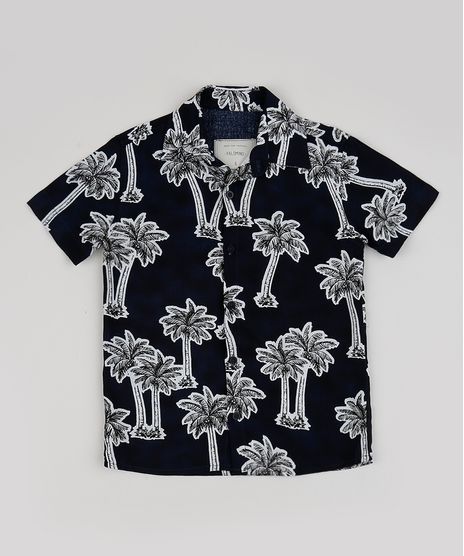 Camiseta-Infantil-Estampada-de-Coqueiros-Manga-Curta-Preta-Camiseta-Infantil-Estampada-de-Coqueiros-Manga-Curta-Preta_1