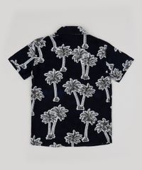 Camiseta-Infantil-Estampada-de-Coqueiros-Manga-Curta-Preta-Camiseta-Infantil-Estampada-de-Coqueiros-Manga-Curta-Preta_2