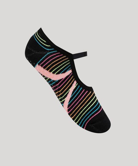 Meia-Feminina-Sapatilha-Listrada-Preta-9954852-Preto_1 Meia-Feminina-Sapatilha-Listrada-Preta-9954852-Preto_1