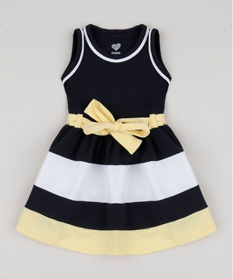 Vestido-Infantil-com-Recortes-e-Laco-Sem-Manga-Azul-Marinho-9943381-Azul_Marinho_1