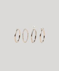 Kit-de-4-Aneis-Femininos-Folheados--Dourado-9943804-Dourado_1