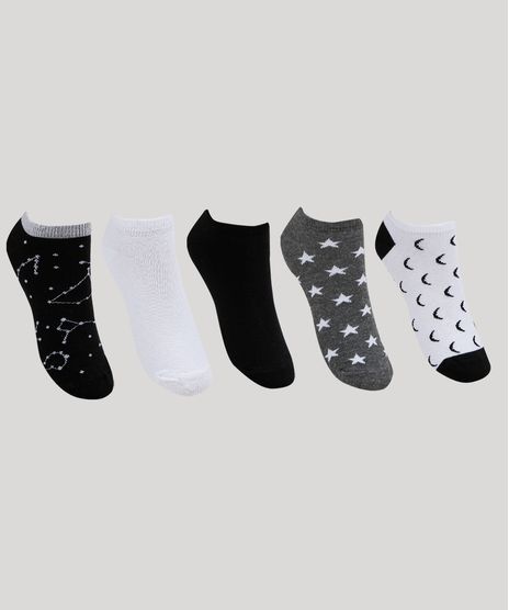 Kit-de-5-Meias-Femininas-Cano-Baixo-Estampado-Lunar-Multicor-9949080-Multicor_1
