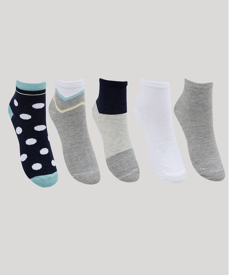 Kit-de-5-Meias-Femininas-Cano-Medio-Estampado-de-Listras-Poa-Multicor-9949078-Multicor_1