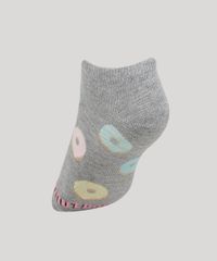 Meia-Feminina-Cano-Baixo-Estampada-de-Donuts-Cinza-Mescla-9954850-Cinza_Mescla_3