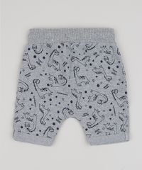 Bermuda-de-Moletom-Infantil-Estampada-de-Dinossauro-Cinza-Mescla-Claro-9945024-Cinza_Mescla_Claro_2