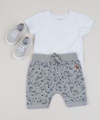 Bermuda-de-Moletom-Infantil-Estampada-de-Dinossauro-Cinza-Mescla-Claro-9945024-Cinza_Mescla_Claro_3