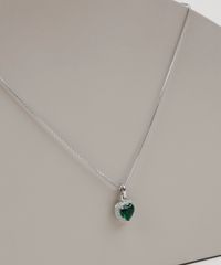 Colar-Feminino-com-Pingente-de-Coracao-de-Pedra-Zirconia-e-Strass-Prateado-9943777-Prateado_2
