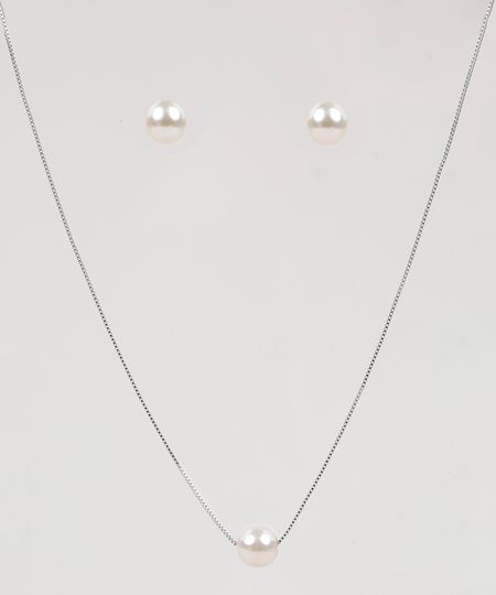Kit-de-Brinco---Colar-Feminino-Folheados-com-Perola-Prateado-9943776-Prateado_1