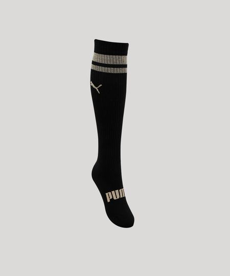 Meia-Feminina-3-4-Puma-Canelada-Preta-9954843-Preto_1