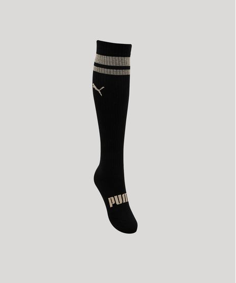 Meia-Feminina-3-4-Puma-Canelada-Preta-9954843-Preto_1