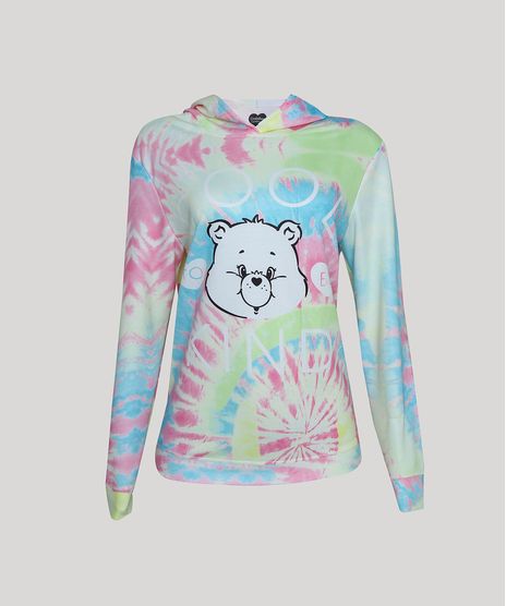 Blusao-de-Moletom-Feminino-Ursinhos-Carinhosos-Estampado-Tie-Dye-com-Capuz-Multicor-9955594-Multicor_1