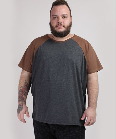 Camiseta-Masculina-Plus-Size-Basica-Raglan-Manga-Curta-Gola-Careca-Cinza-Mescla-Escuro-9951398-Cinza_Mescla_Escuro_1