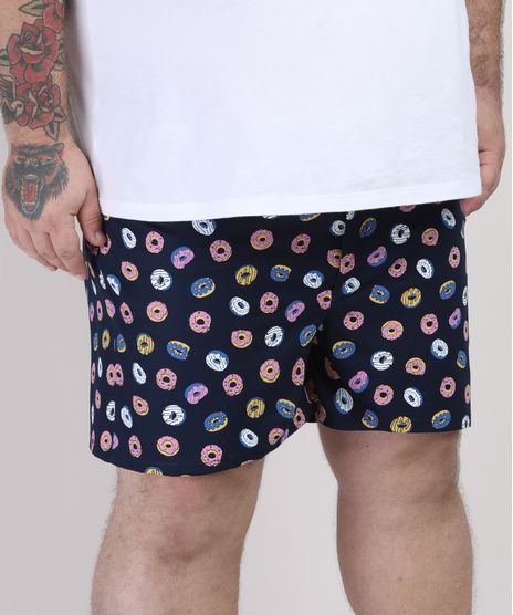 Samba-Cancao-Masculina-Plus-Size-Estampada-de-Donuts-Azul-Marinho-9951241-Azul_Marinho_1