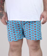 Samba-Cancao-Masculina-Plus-Size-Estampada-de-Bocas-Azul-Claro-9951244-Azul_Claro_1