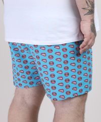 Samba-Cancao-Masculina-Plus-Size-Estampada-de-Bocas-Azul-Claro-9951244-Azul_Claro_2