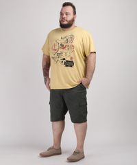 Bermuda-de-Sarja-Masculina-Plus-Size-Cargo-Verde-9951784-Verde_3