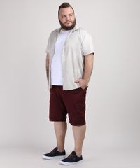 Bermuda-de-Sarja-Masculina-Plus-Size-Cargo-Vinho-9951784-Vinho_3