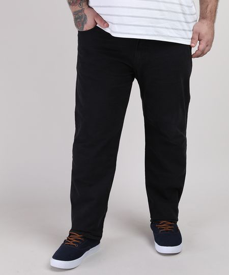Calca-de-Sarja-Masculina-Plus-Size-Reta-com-Bolsos-Preta-9951381-Preto_1 Calca-de-Sarja-Masculina-Plus-Size-Reta-com-Bolsos-Preta-9951381-Preto_1