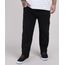 Calca-de-Sarja-Masculina-Plus-Size-Reta-com-Bolsos-Preta-9951381-Preto_1