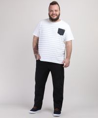 Calca-de-Sarja-Masculina-Plus-Size-Reta-com-Bolsos-Preta-9951381-Preto_3