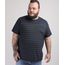 Camiseta-Masculina-Plus-Size-Estampada-Listrada-com-Bolso-Manga-Curta-Gola-Careca-Azul-Marinho-9952472-Azul_Marinho_1