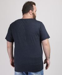 Camiseta-Masculina-Plus-Size-Estampada-Listrada-com-Bolso-Manga-Curta-Gola-Careca-Azul-Marinho-9952472-Azul_Marinho_2