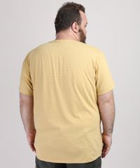 Camiseta-Masculina-Plus-Size-Mapa-Escandinavia-Manga-Curta-Gola-Careca-Mostarda-9953400-Mostarda_2