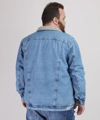Jaqueta-Jeans-Masculina-Plus-Size-com-Bolso-e-Recorte-Gola-com-Pelo-Azul-Medio-9951373-Azul_Medio_2