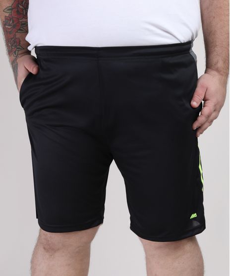 Bermuda-Masculina-Plus-Size-Esportiva-Ace-com-Recortes-Preta-9951801-Preto_1