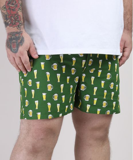 Samba-Cancao-Masculina-Plus-Size-Estampada-de-Cervejas-Verde-9951249-Verde_1