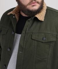 Jaqueta-de-Sarja-Masculina-Plus-Size-com-Bolso-e-Recorte-Gola-com-Pelo-Verde-Militar-9951372-Verde_Militar_4 Jaqueta-de-Sarja-Masculina-Plus-Size-com-Bolso-e-Recorte-Gola-com-Pelo-Verde-Militar-9951372-Verde_Militar_4