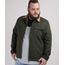 Jaqueta-de-Sarja-Masculina-Plus-Size-com-Bolso-e-Recorte-Gola-com-Pelo-Verde-Militar-9951372-Verde_Militar_1