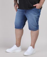 Bermuda-Jeans-Masculina-Plus-Size-Slim-com-Bolsos-Azul-Medio-9951311-Azul_Medio_1