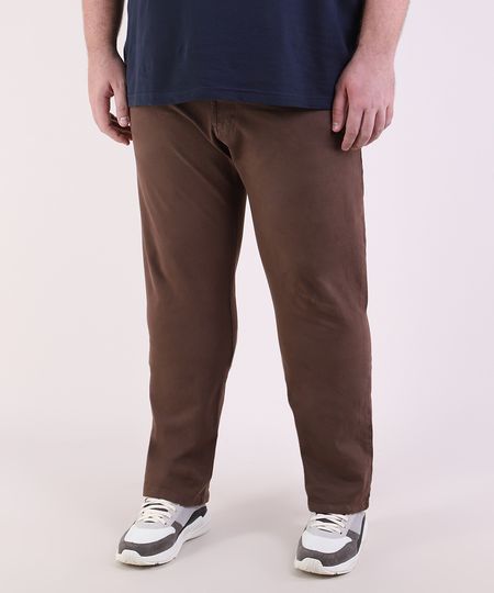 Calca-de-Sarja-Masculina-Plus-Size-Reta-Marrom-9951381-Marrom_1 Calca-de-Sarja-Masculina-Plus-Size-Reta-Marrom-9951381-Marrom_1